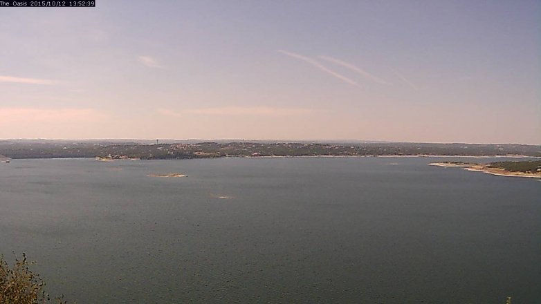 Lake Travis webcam, October 12, 2015 1:00 PM CT