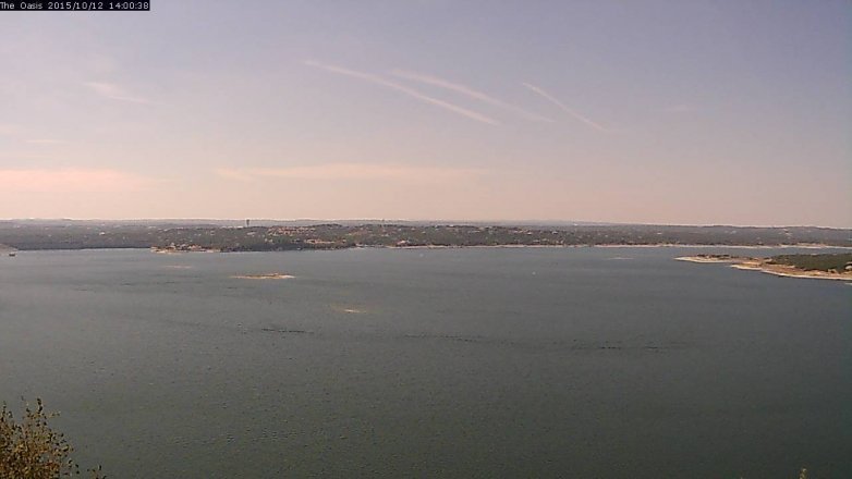 Lake Travis webcam, October 12, 2015 1:05 PM CT
