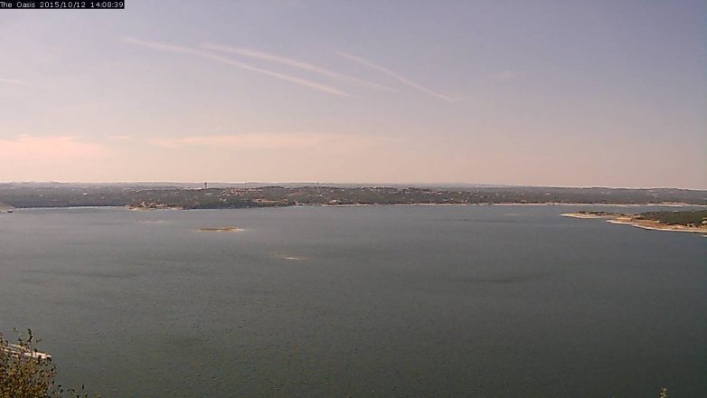 Lake Travis webcam, October 12, 2015 1:15 PM CT