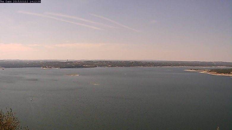 Lake Travis webcam, October 12, 2015 1:20 PM CT