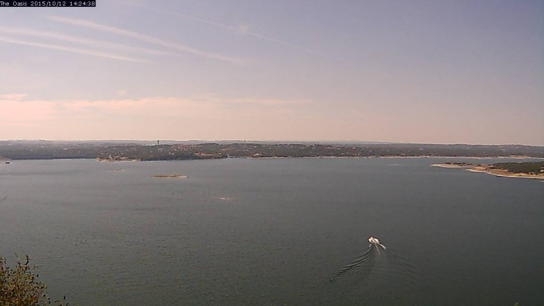 Lake Travis webcam, October 12, 2015 1:30 PM CT
