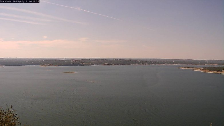 Lake Travis webcam, October 12, 2015 1:35 PM CT