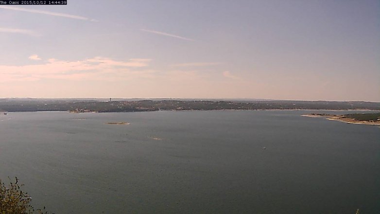 Lake Travis webcam, October 12, 2015 1:50 PM CT