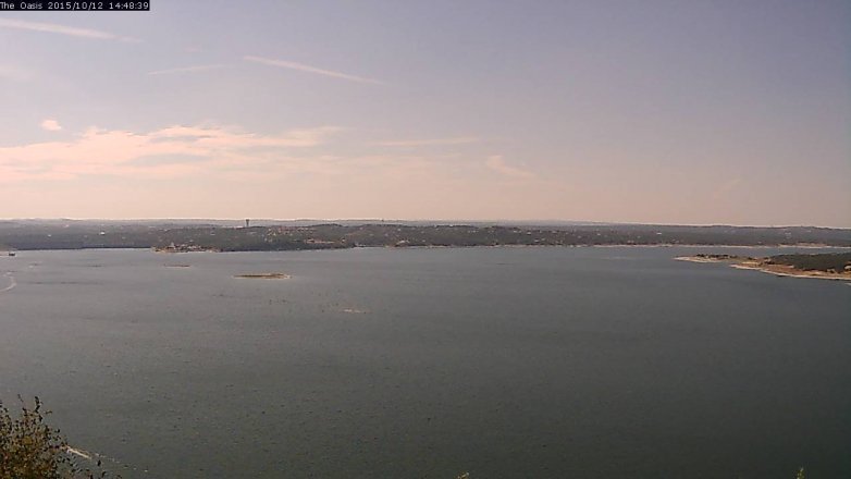 Lake Travis webcam, October 12, 2015 1:55 PM CT