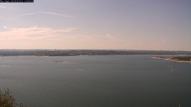 Lake Travis webcam, October 12, 2015 2:00 PM CT