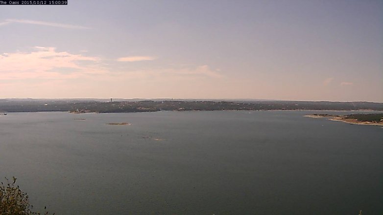 Lake Travis webcam, October 12, 2015 2:05 PM CT