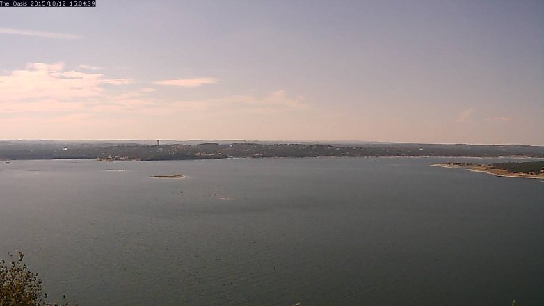 Lake Travis webcam, October 12, 2015 2:10 PM CT
