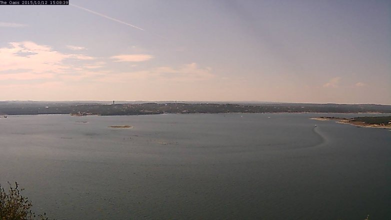 Lake Travis webcam, October 12, 2015 2:15 PM CT