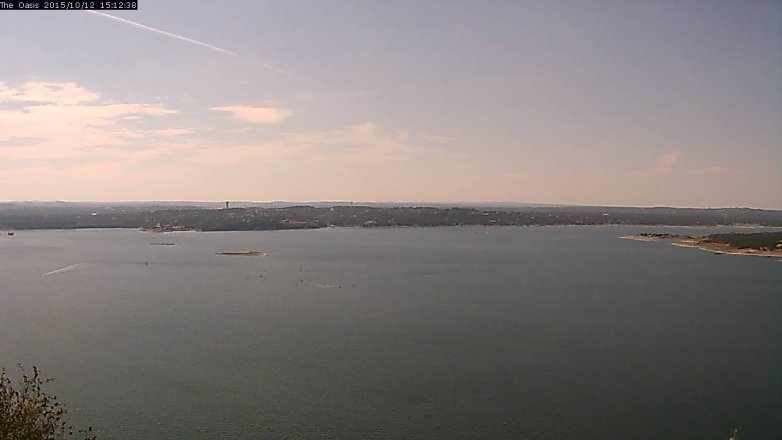 Lake Travis webcam, October 12, 2015 2:20 PM CT
