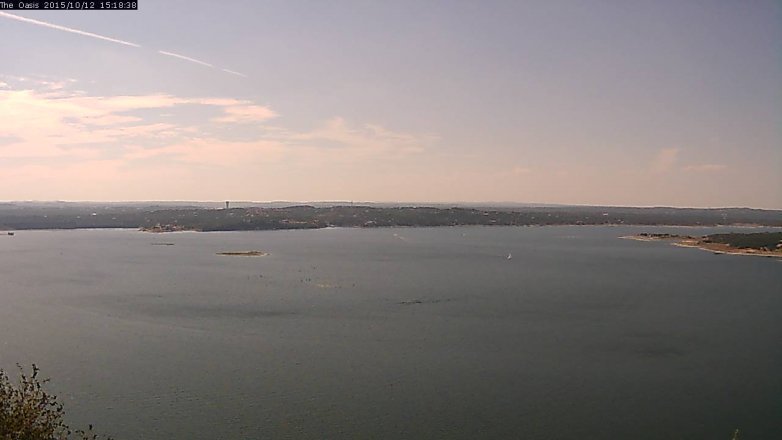 Lake Travis webcam, October 12, 2015 2:25 PM CT