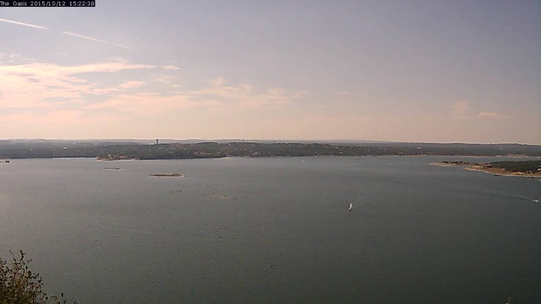 Lake Travis webcam, October 12, 2015 2:30 PM CT