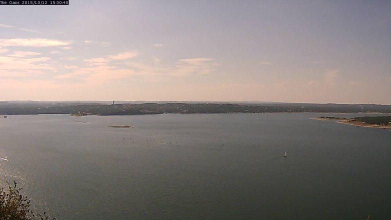 Lake Travis webcam, October 12, 2015 2:35 PM CT