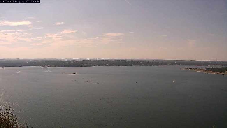 Lake Travis webcam, October 12, 2015 2:40 PM CT