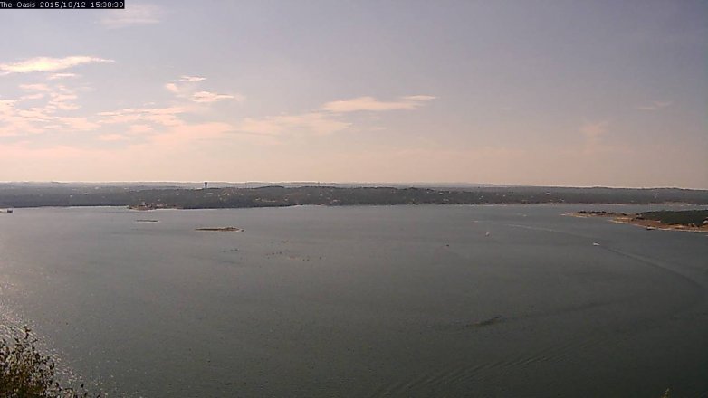 Lake Travis webcam, October 12, 2015 2:45 PM CT
