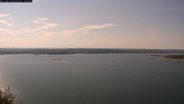 Lake Travis webcam, October 12, 2015 2:50 PM CT
