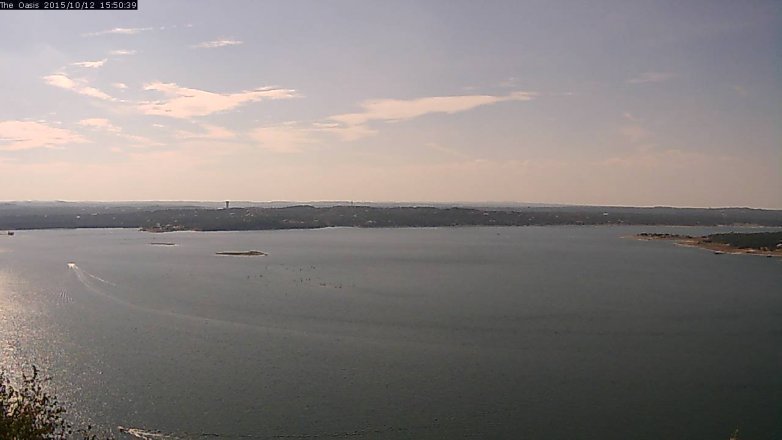 Lake Travis webcam, October 12, 2015 2:55 PM CT