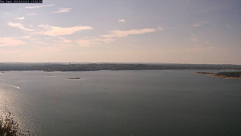 Lake Travis webcam, October 12, 2015 3:00 PM CT