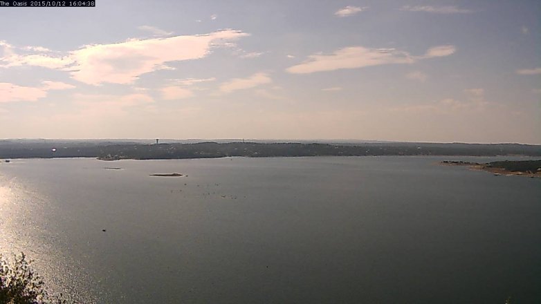 Lake Travis webcam, October 12, 2015 3:10 PM CT
