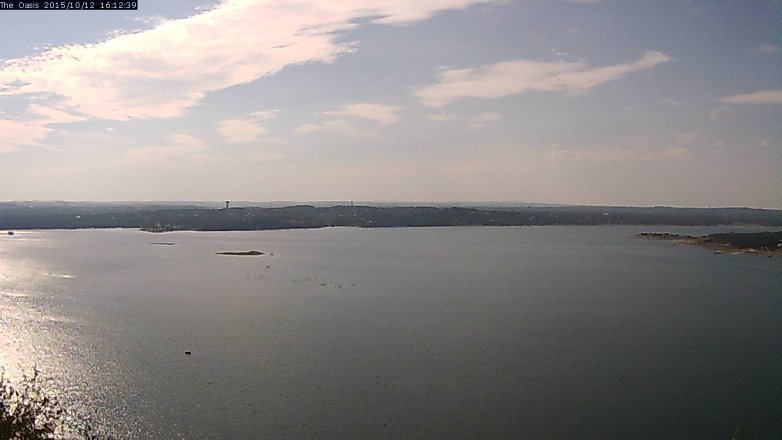 Lake Travis webcam, October 12, 2015 3:20 PM CT