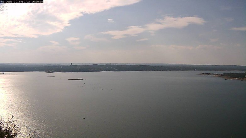 Lake Travis webcam, October 12, 2015 3:25 PM CT