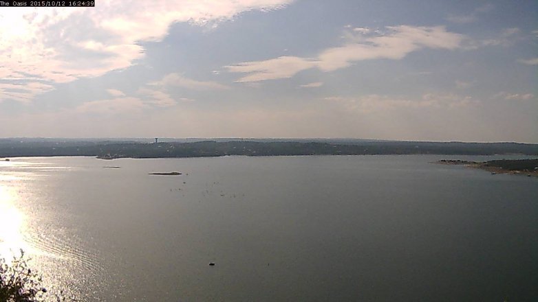 Lake Travis webcam, October 12, 2015 3:30 PM CT