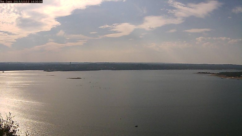 Lake Travis webcam, October 12, 2015 3:35 PM CT