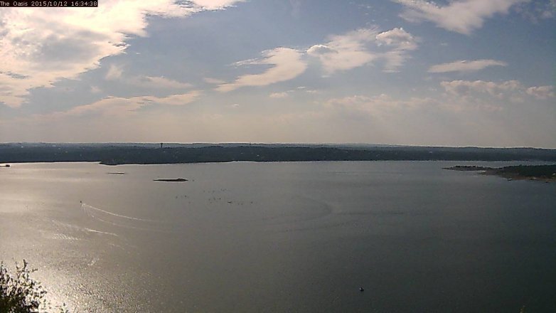 Lake Travis webcam, October 12, 2015 3:40 PM CT