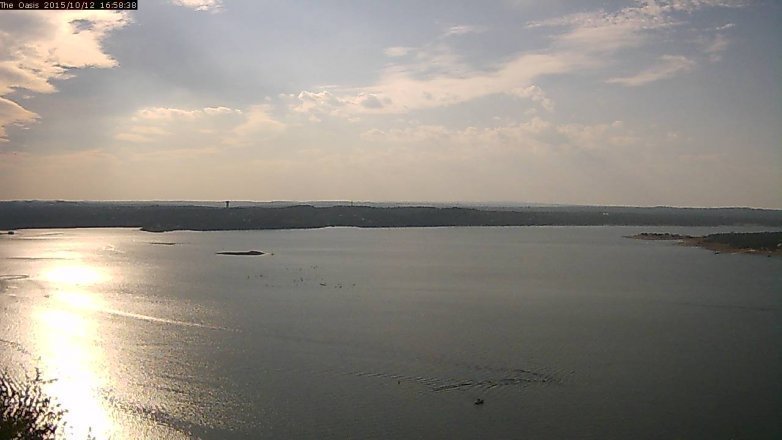 Lake Travis webcam, October 12, 2015 4:05 PM CT
