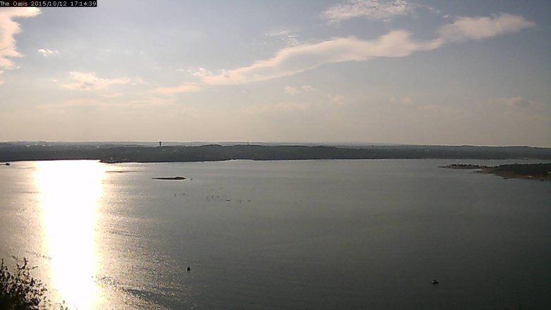 Lake Travis webcam, October 12, 2015 4:20 PM CT