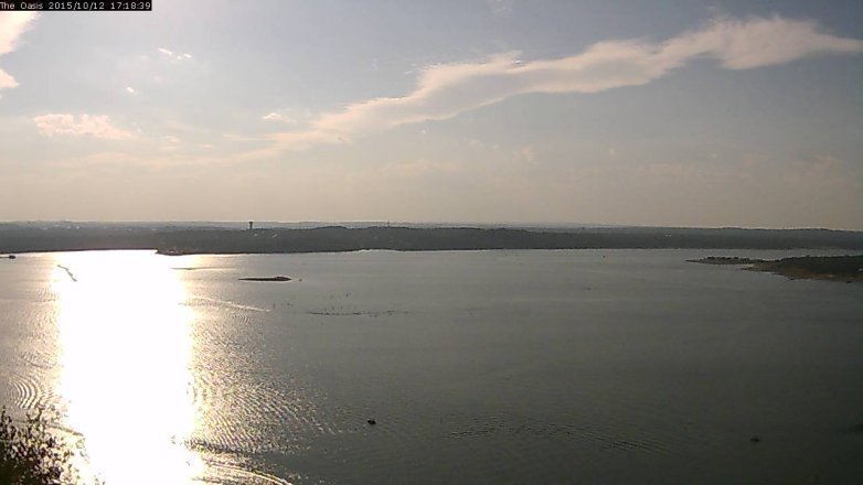 Lake Travis webcam, October 12, 2015 4:25 PM CT