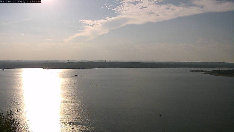 Lake Travis webcam, October 12, 2015 4:35 PM CT