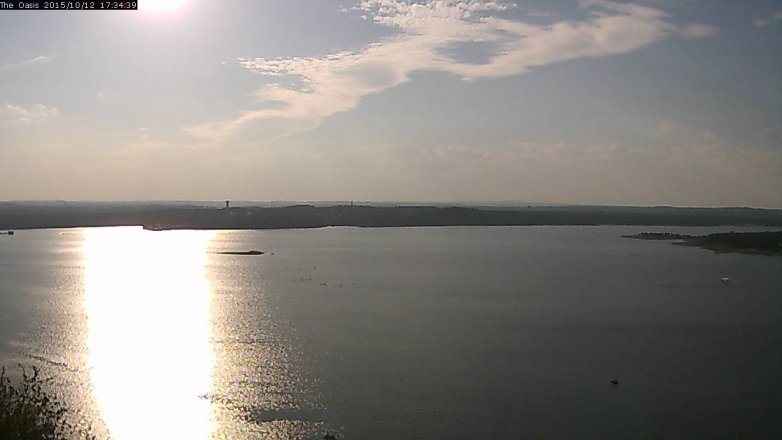 Lake Travis webcam, October 12, 2015 4:40 PM CT