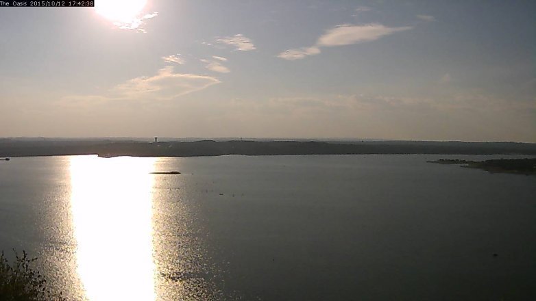 Lake Travis webcam, October 12, 2015 4:50 PM CT