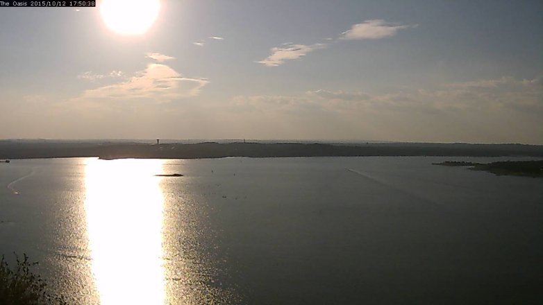 Lake Travis webcam, October 12, 2015 4:55 PM CT