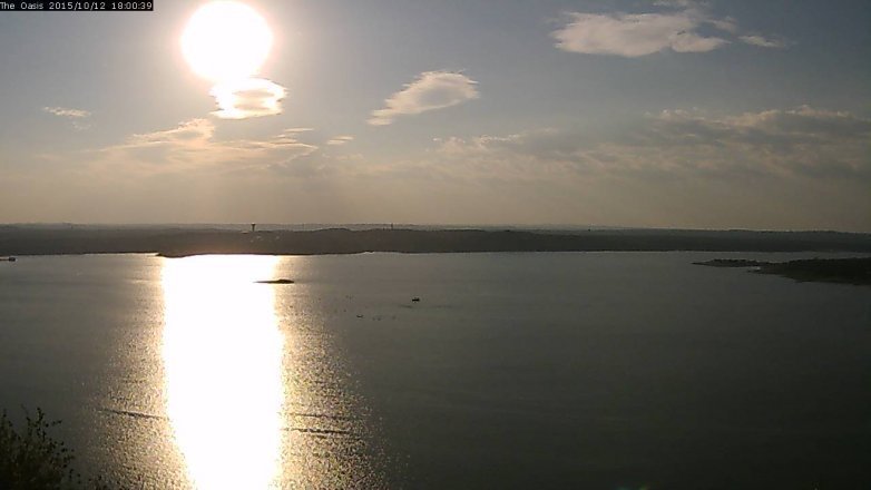 Lake Travis webcam, October 12, 2015 5:05 PM CT