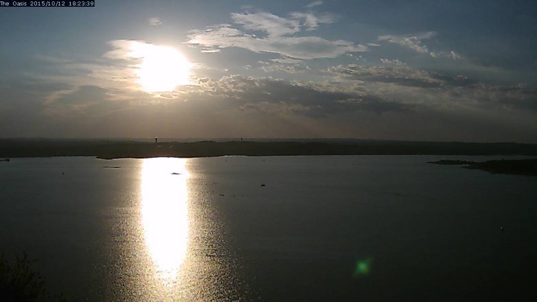 Lake Travis webcam, October 12, 2015 5:30 PM CT