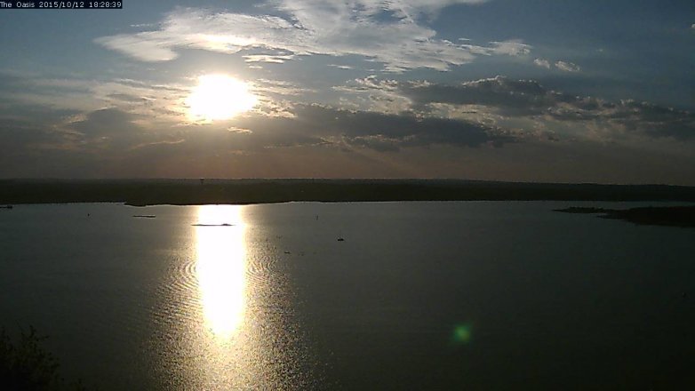 Lake Travis webcam, October 12, 2015 5:35 PM CT