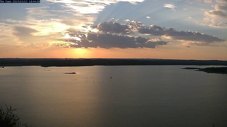 Lake Travis webcam, October 12, 2015 5:50 PM CT