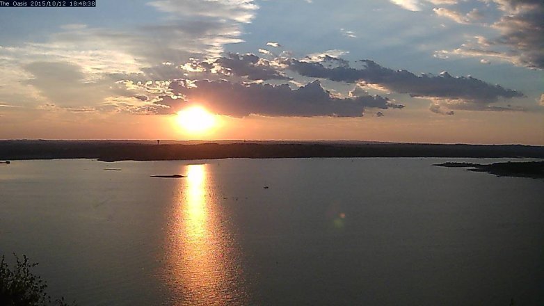 Lake Travis webcam, October 12, 2015 5:55 PM CT