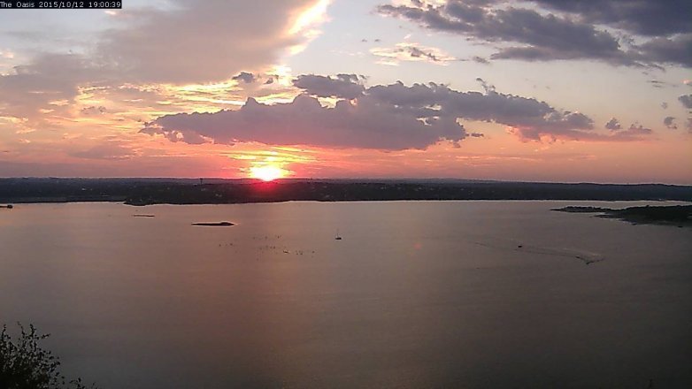 Lake Travis webcam, October 12, 2015 6:05 PM CT