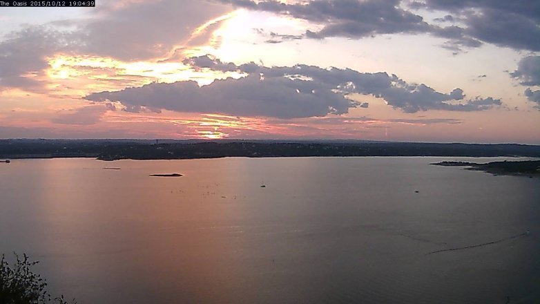 Lake Travis webcam, October 12, 2015 6:10 PM CT