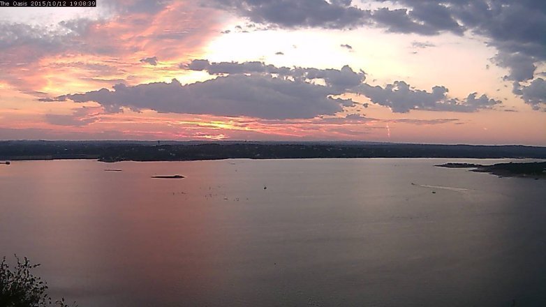 Lake Travis webcam, October 12, 2015 6:15 PM CT