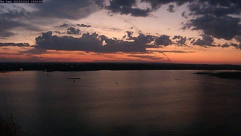 Lake Travis webcam, October 12, 2015 6:30 PM CT
