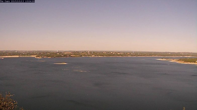 Lake Travis webcam, October 13, 2015 9:10 AM CT