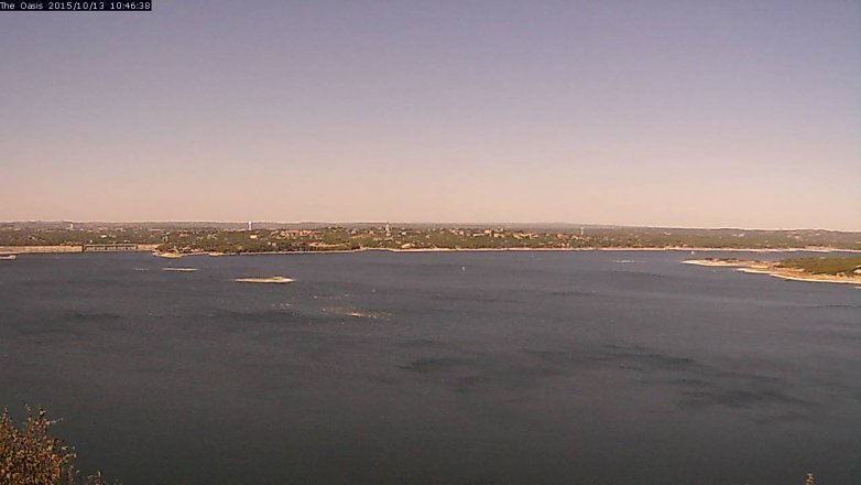 Lake Travis webcam, October 13, 2015 9:50 AM CT