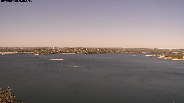 Lake Travis webcam, October 13, 2015 10:00 AM CT