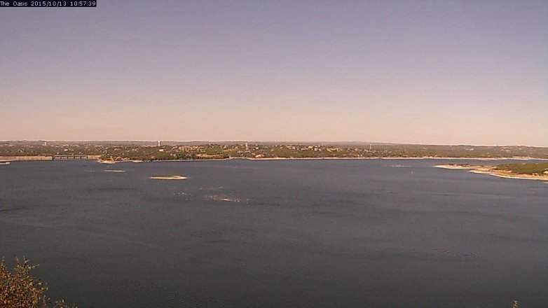 Lake Travis webcam, October 13, 2015 10:05 AM CT