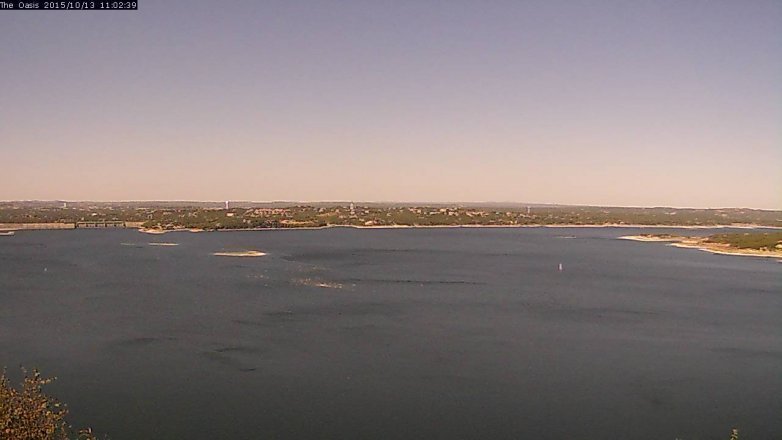 Lake Travis webcam, October 13, 2015 10:10 AM CT