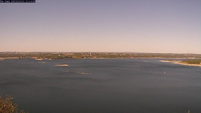 Lake Travis webcam, October 13, 2015 10:20 AM CT