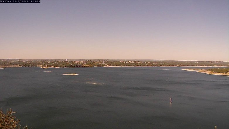 Lake Travis webcam, October 13, 2015 10:25 AM CT